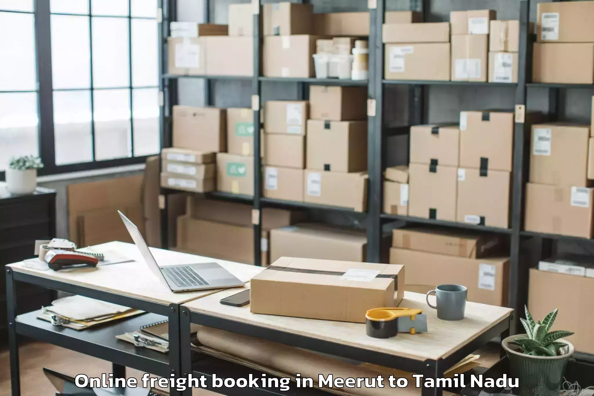 Expert Meerut to Omalur Online Freight Booking